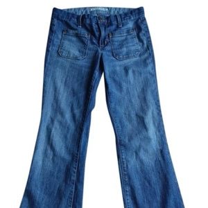 Lt Blue Denim Wash Rn #106214 Ca #35037 Boot Cut